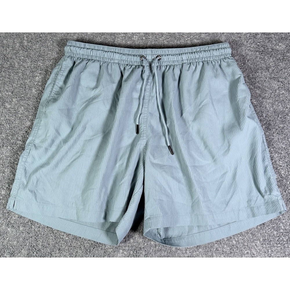 Chubbies Mens XL 5.5 Inch Inseam Swim Trunks Light Blue Textured Mesh Lined